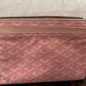 Pink Goyard Make Up Bag
